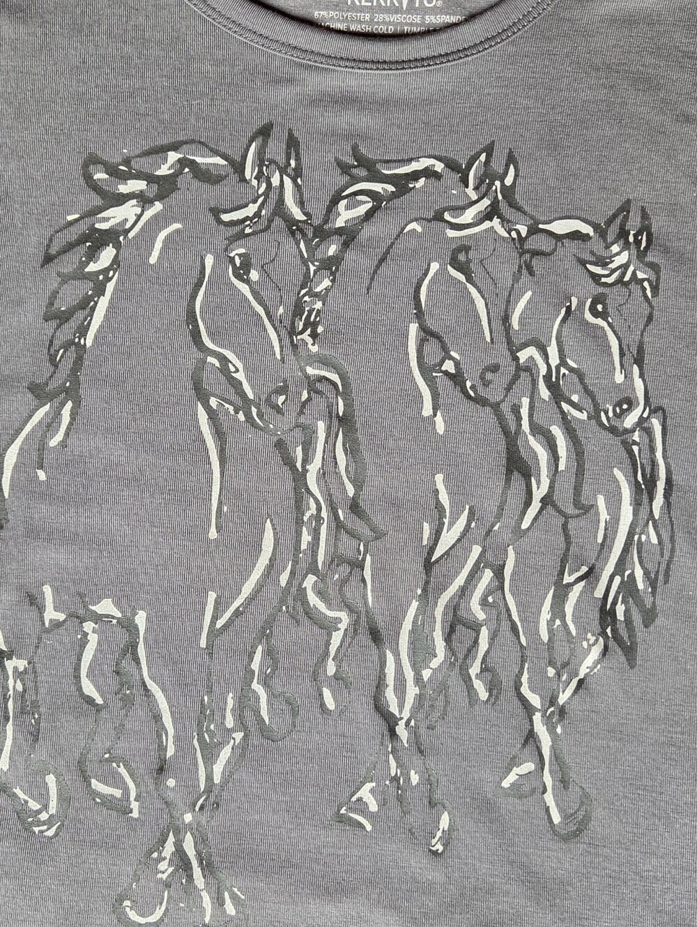 Kerrits Horse Graphic Charcoal Grey  Short Sleeve Tee